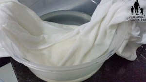 lavando em água filtrada