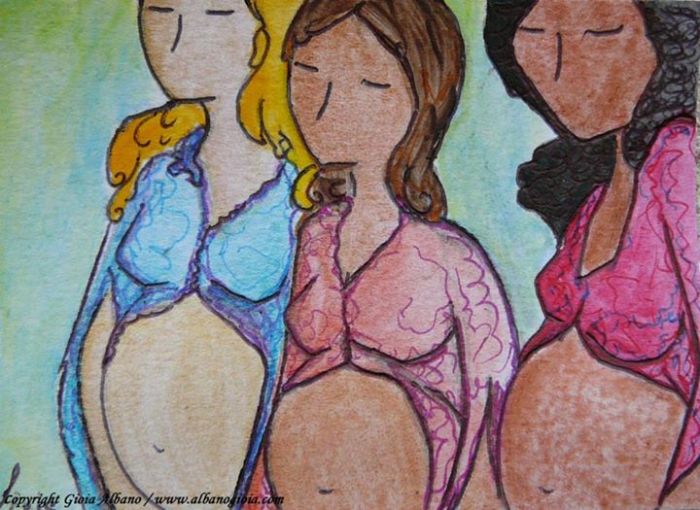 sisters in pregnancy - ACEO 03-10-2013